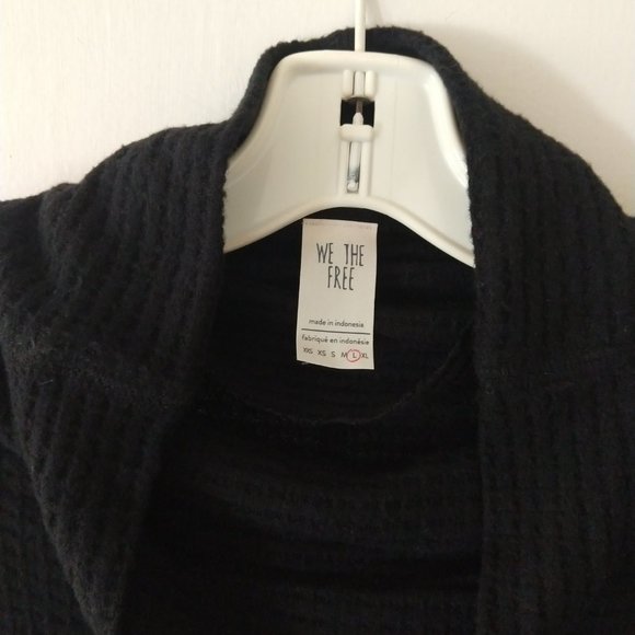 We The Free [Free People] NWT Kitty Thermal Tunic Top/Dress in Black - Size L - Picture 5 of 10